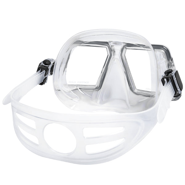 Snorkel Mask Set, Happiwiz Professional Adults Teens Kids Snorkeling Diving Scuba Package Set with Anti-Fog Coated Glass Purge Valve and Anti-Splash Silicon Mouth Piece for Men Women, Gray