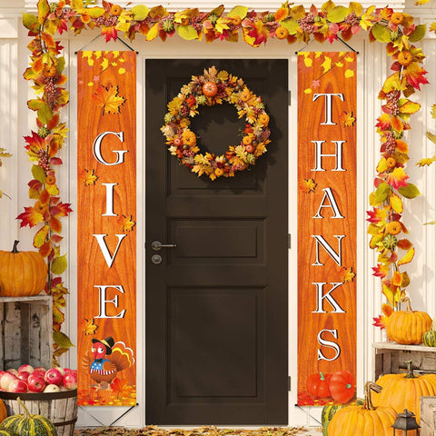 HAPPIWIZ Thanksgiving Porch Sign 72"x12"