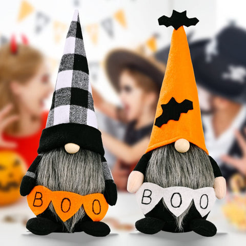 HAPPIWIZ Halloween Gnomes Plush Decor, 2 Pack