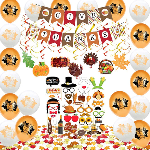 HAPPIWIZ 75 Pcs Thanksgiving Party Supplies