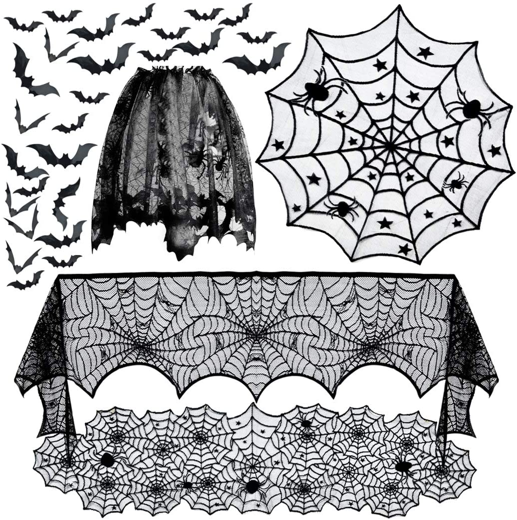 HAPPIWIZ 5pack Halloween Decorations Tablecloth Runner