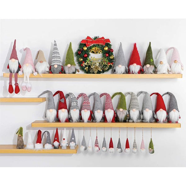Christmas Tree Hanging Gnomes, Niyattn Ornaments Set of 10, Swedish Handmade Plush Gnomes Santa Hanging Home Decorations Holiday