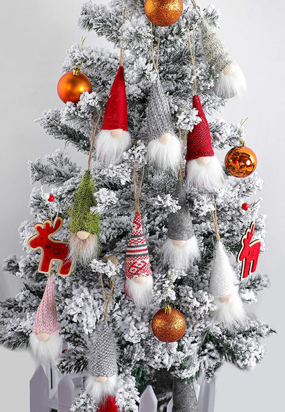 HAPPIWIZ Christmas Tree Hanging Gnomes Ornaments Set of 10