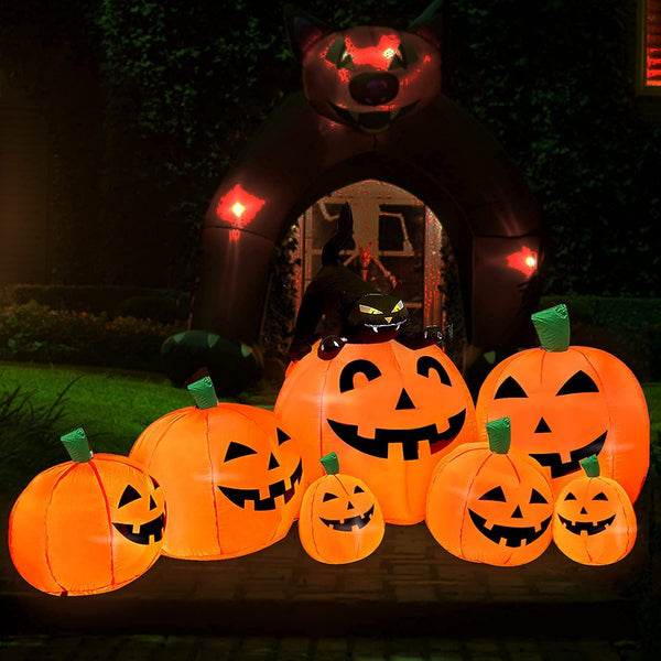 HAPPIWIZ 7.7 FT Halloween Decorations Inflatable Pumpkin