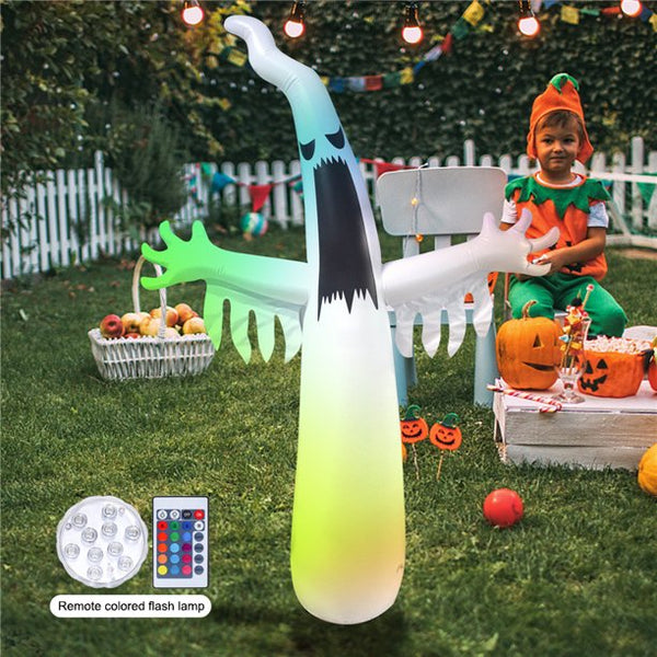 Halloween Inflatable, Niyattn Halloween Hocus Pocus Decorations Outdoor Indoor with Colorful Remote Control LED, 7.5 FT Halloween Blow Up Yard Decor Clearance for Home, Holiday, Party, Yard, Garden